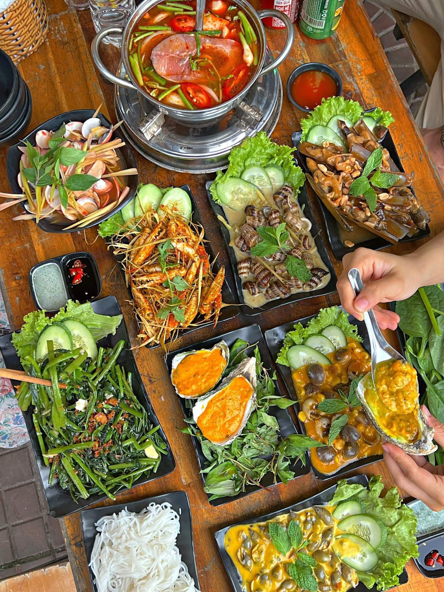 các món ốc ngon tại hòn khô